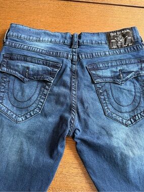 True Religion Men’s Blue Skinny Jeans with Signature Pocket NWOT
